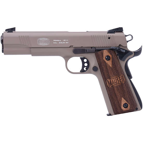 Handguns BLG GSG ZPAP M85 22LR BLG MAUSER 1911 22LR 5 US TAN WALNUT LOGO GRIPS • Model: ZPAP M85